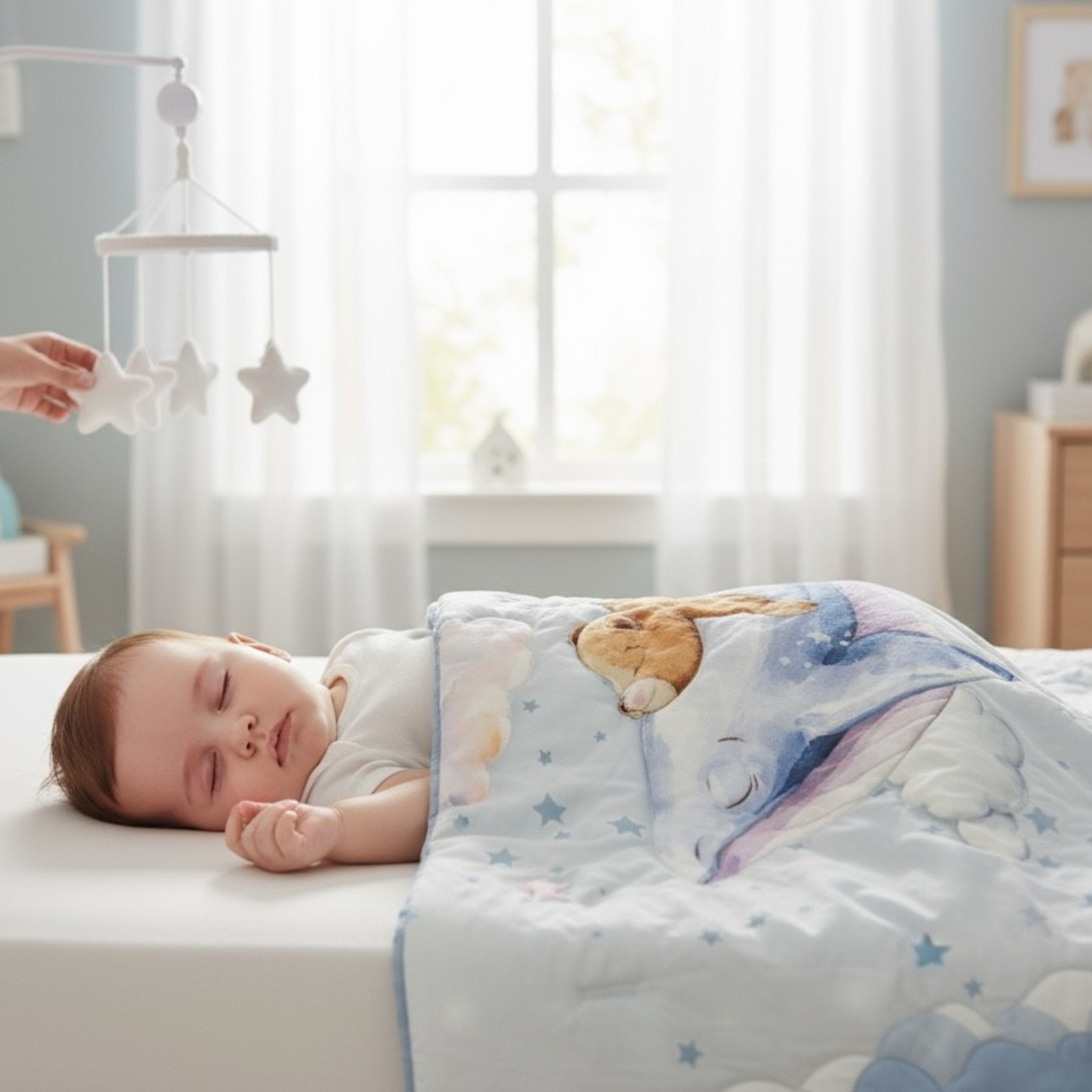 Dream Whale Voyage: 3-Piece 100% Cotton Baby Bedding Set